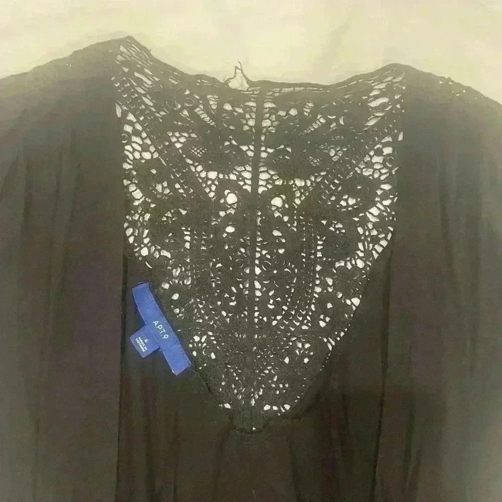 Apt 9 Open Knit Cardigan Size Small Black - Picture 5 of 6